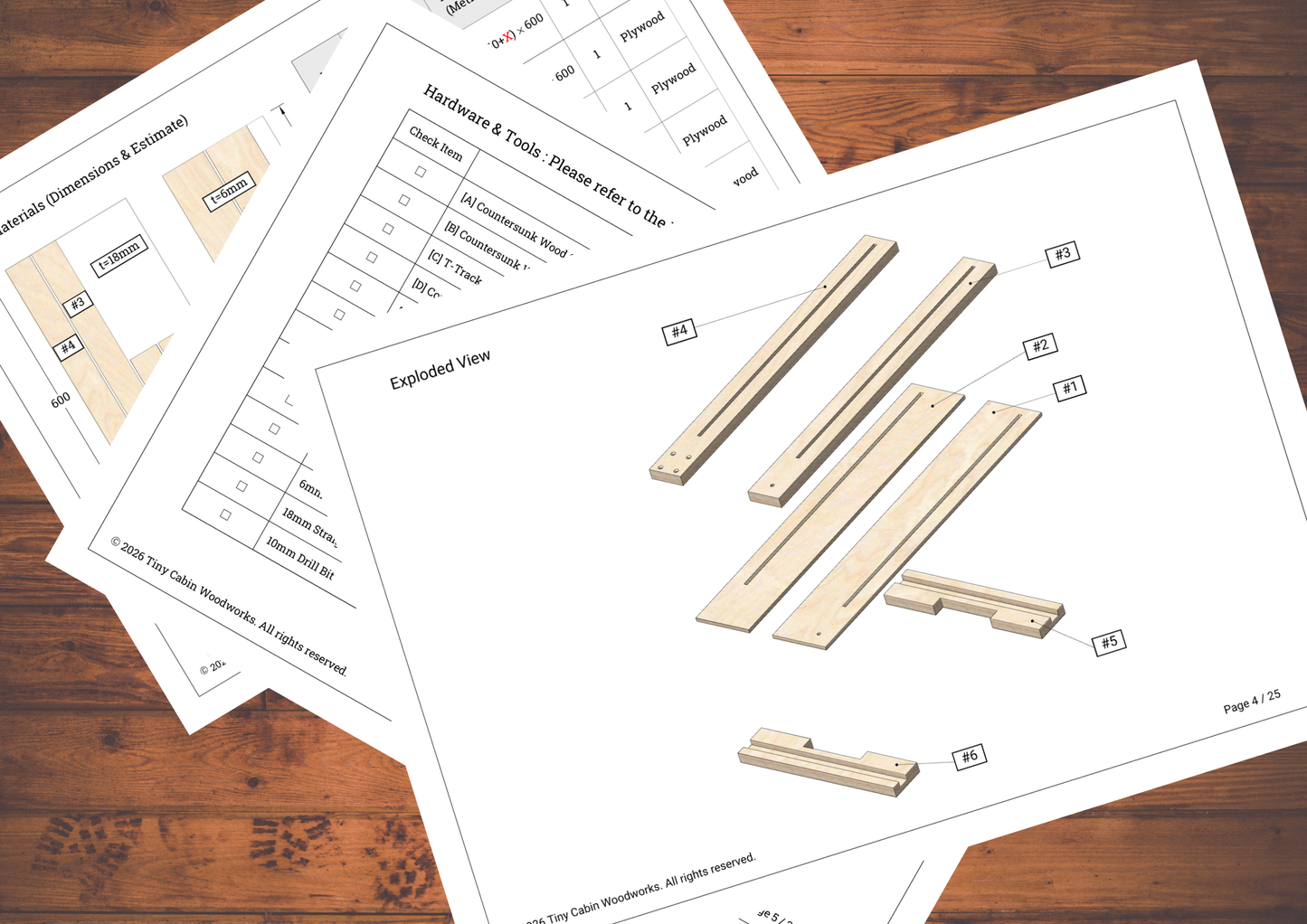 Adjustable Dado Jig Plans - Metric & Imperial Bundle (25-Page PDF Premium Edition)
