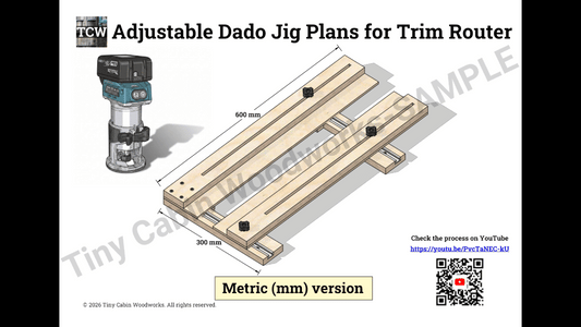 Adjustable Dado Jig Plans - Metric & Imperial Bundle (22-Page 3D PDF Guide)