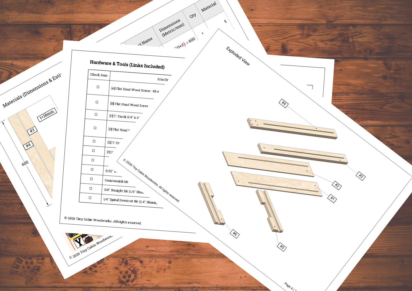 Adjustable Dado Jig Plans - Metric & Imperial Bundle (25-Page PDF Premium Edition)