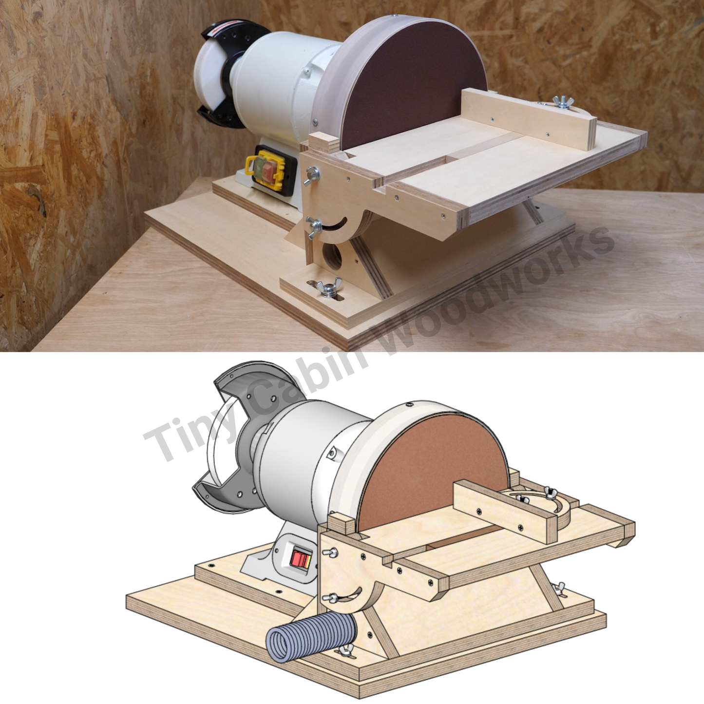 Disk Sander Build Plans from a Bench Grinder-Metric & Imperial Bundle (65-Page 3D PDF Guide)