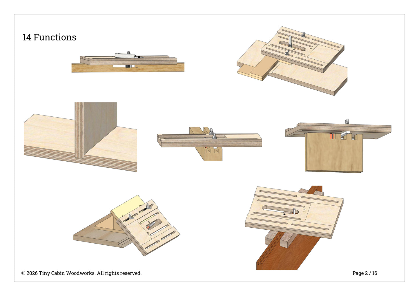 14-in-1 Multi-Function Trim Router Base & Guide System (54-Page Premium 3D Plans / Metric & Imperial)