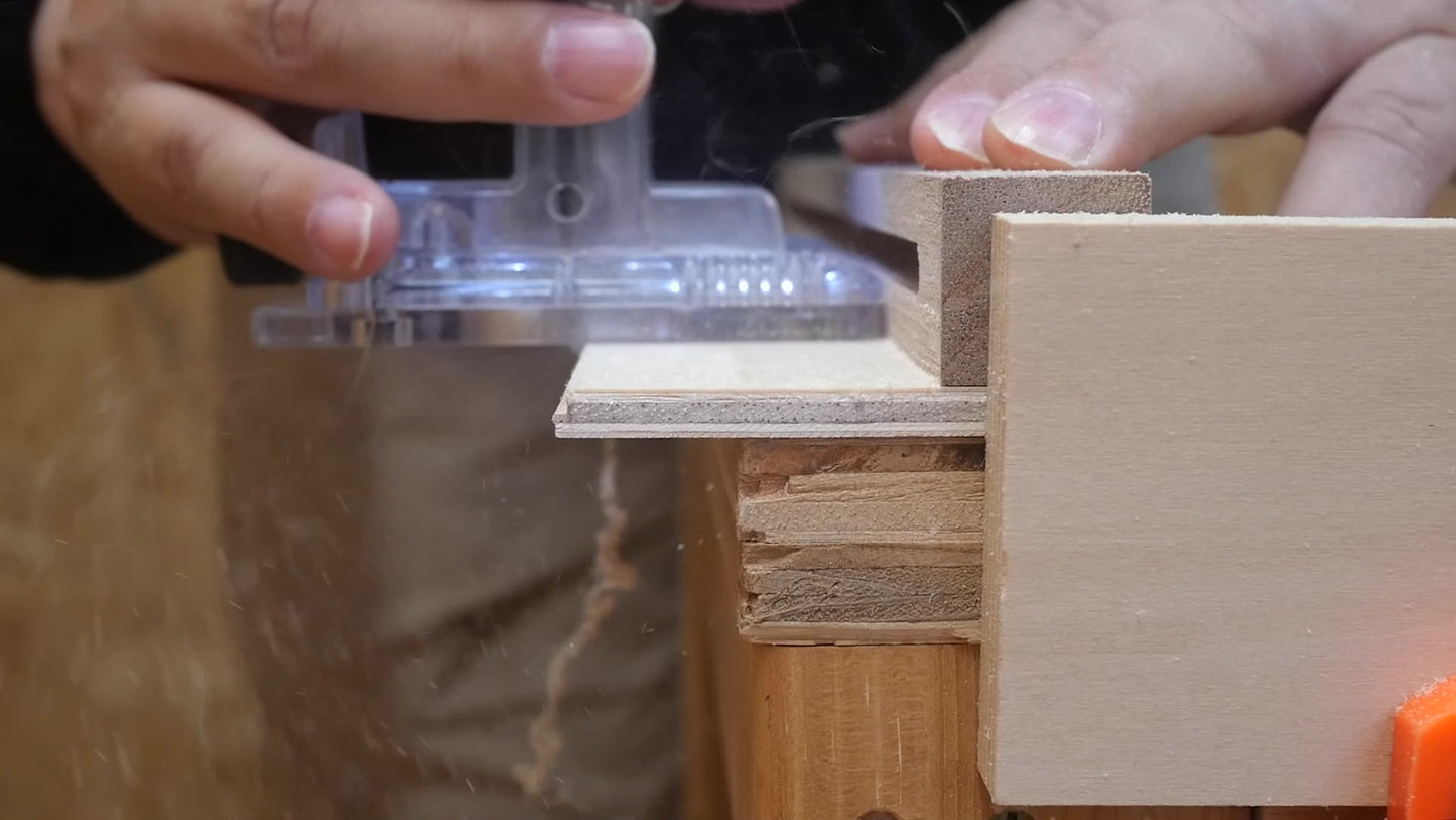 可動式トリマーテンプレート治具 製作図面（ミリ・インチ PDFプラン）