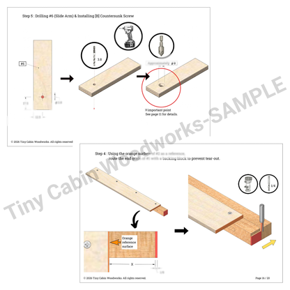4-in-1 Ultimate Trim Router Jig Plans Bundle - Metric & Imperial 3D PDF