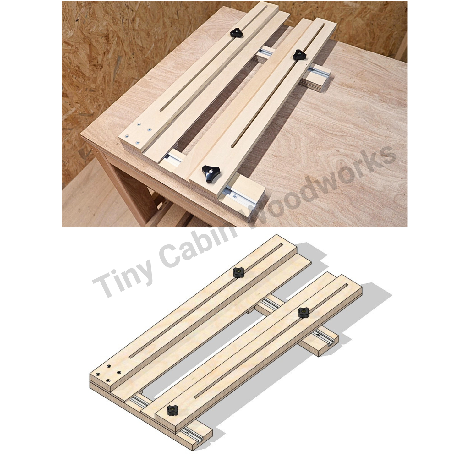 Adjustable Dado Jig Plans - Metric & Imperial Bundle (22-Page 3D PDF Guide)