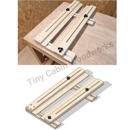 Adjustable Dado Jig Plans for Trim Routers - Metric & Imperial Bundle (22-page 3D PDF Guide)