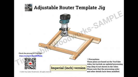 Adjustable Router Template Jig Plans - Metric & Imperial Bundle (20-Page 3D PDF Guide)