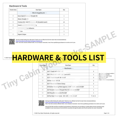 2-in-1 Taper & Straight Line Ripping Jig Plans for DeWalt DWE7485 & Compact Saws-3D PDF (Metric & Imperial)