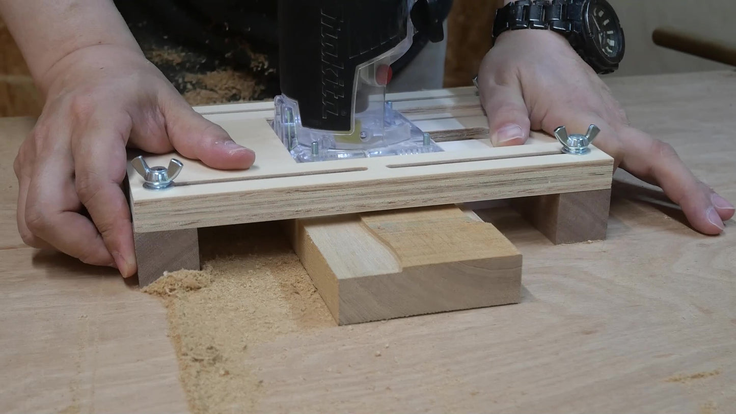 【図面】14-in-1 トリマー多機能ベース＆ガイドシステム (ミリ＆インチ表記 / 詳細なPDFガイド）