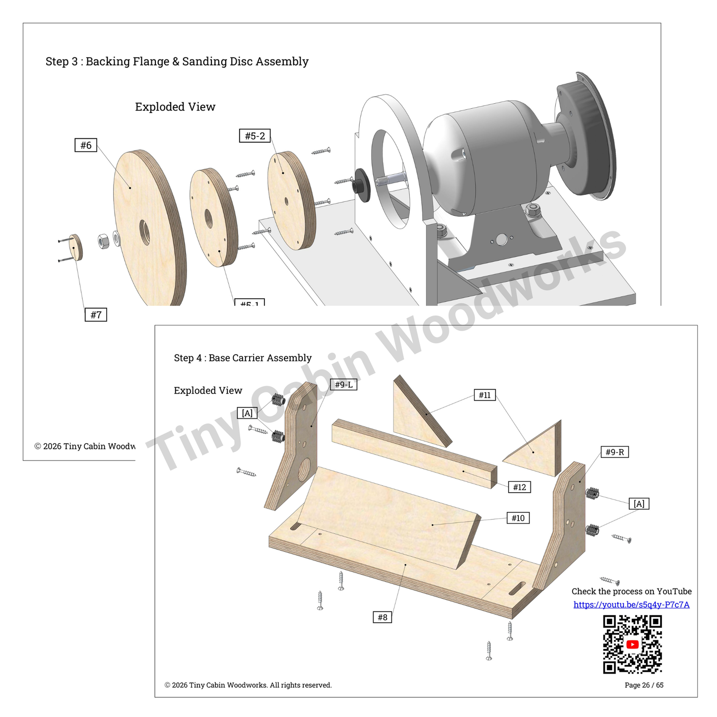Disk Sander Build Plans from a Bench Grinder-Metric & Imperial Bundle (65-Page 3D PDF Guide)