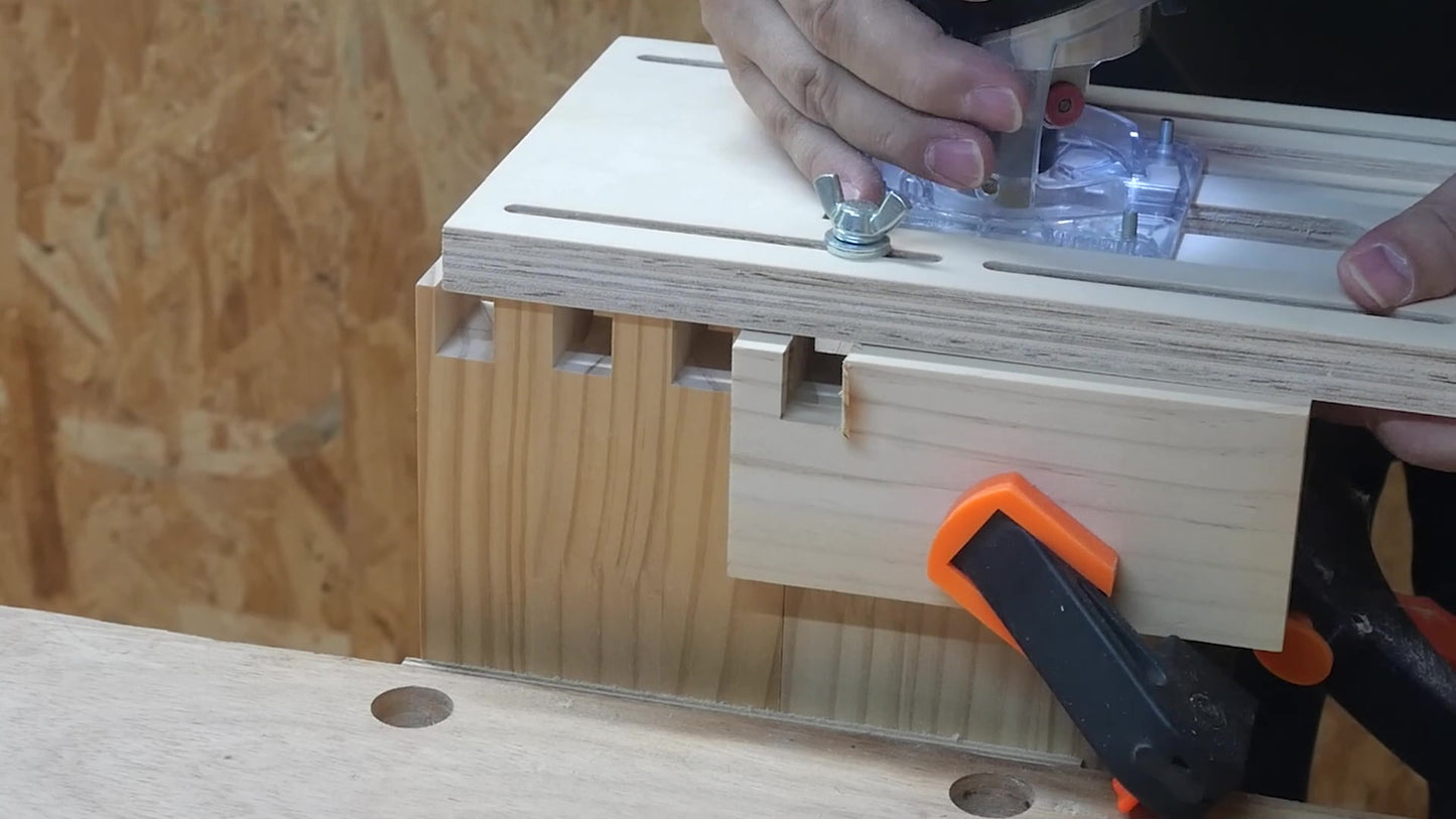 【図面】14-in-1 トリマー多機能ベース＆ガイドシステム (ミリ＆インチ表記 / 詳細なPDFガイド）