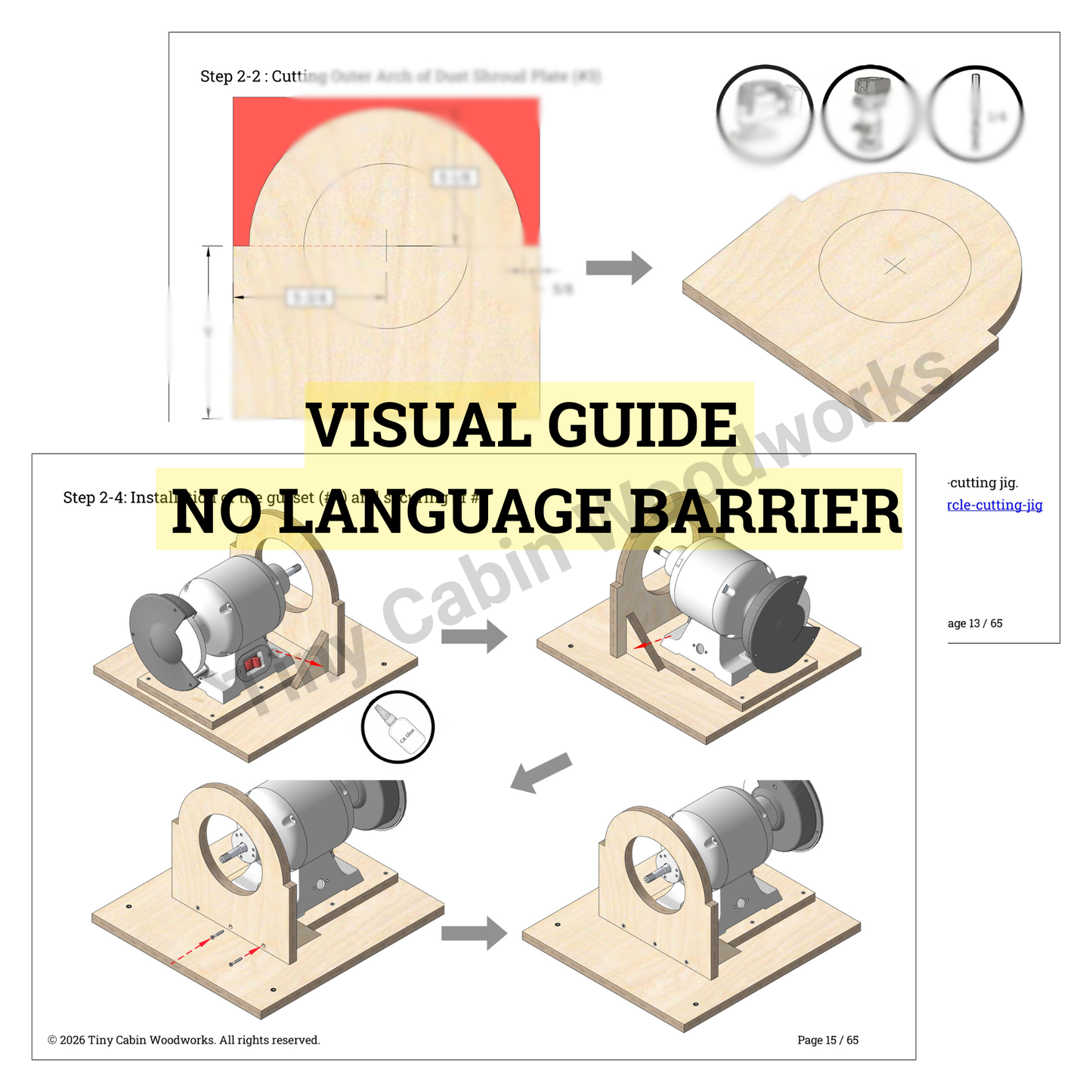 Disk Sander Build Plans from a Bench Grinder-Metric & Imperial Bundle (65-Page 3D PDF Guide)