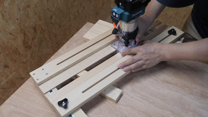 Adjustable Dado Jig Plans for Trim Routers - Metric & Imperial Bundle (22-page 3D PDF Guide)