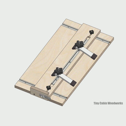 2-in-1 Taper & Straight Line Ripping Jig Plans for DeWalt DWE7485 & Compact Saws-3D PDF (Metric & Imperial)